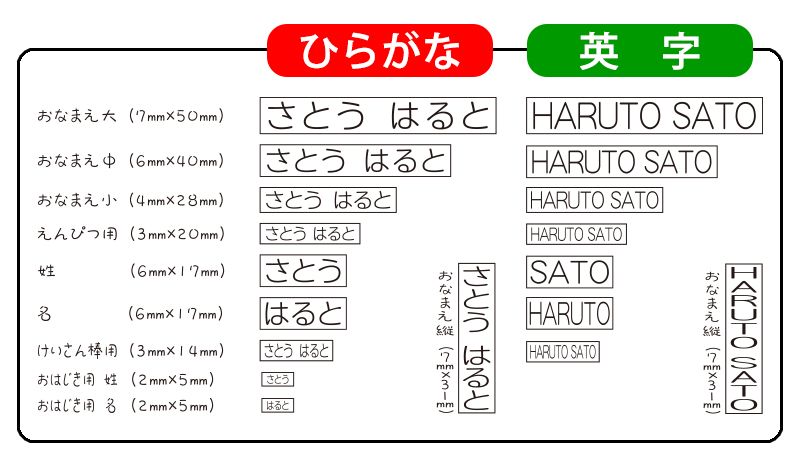 印字サンプル