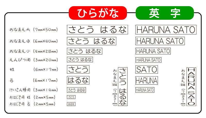 印字サンプル