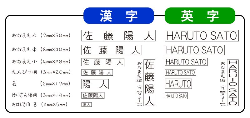 印字サンプル