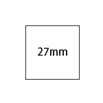 27mm角