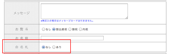 命名札について